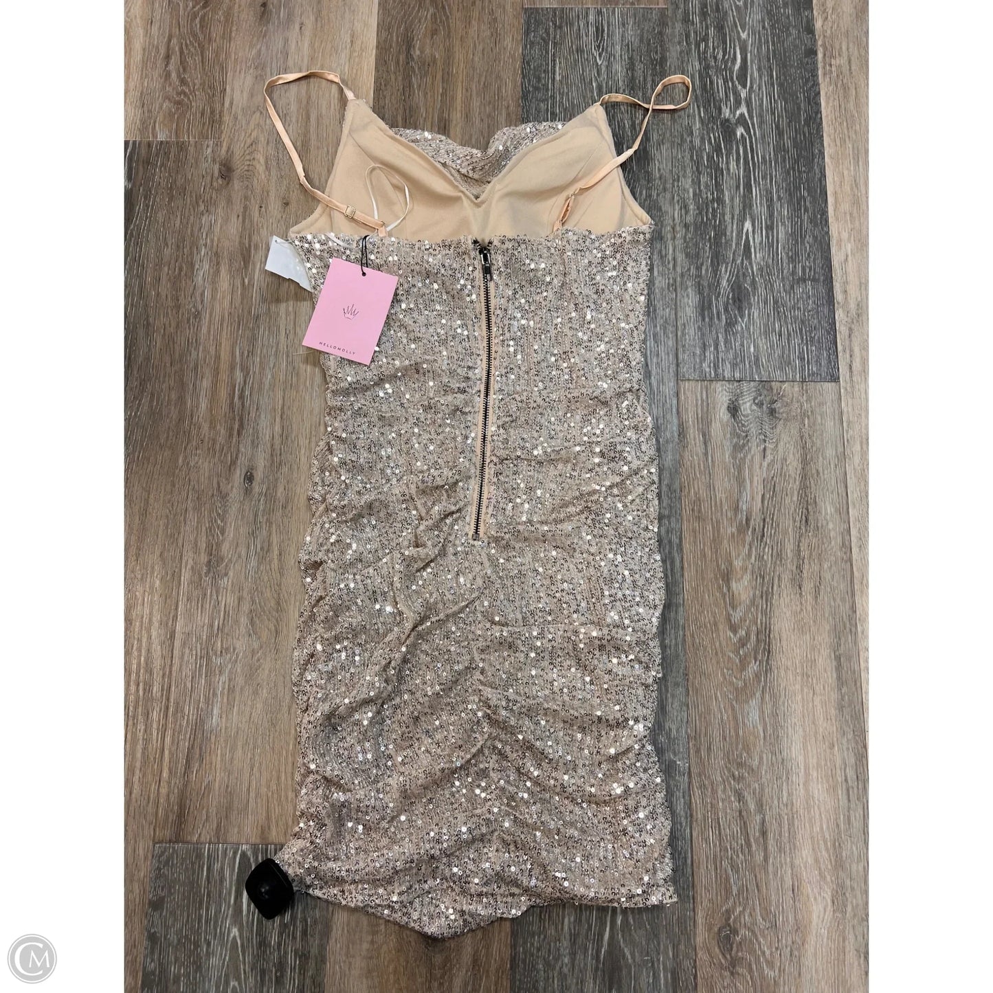 -Dress Party Short By Hello Molly In Gold, Size: 8