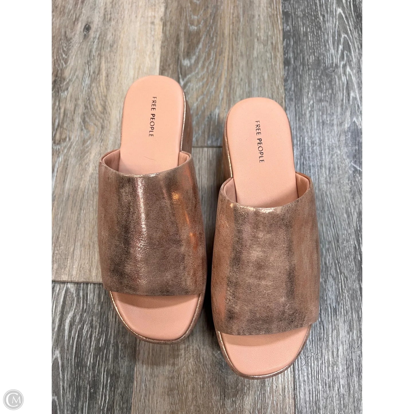 Sandals Flats By Free People In Rose Gold, Size: 6.5 (36.5)