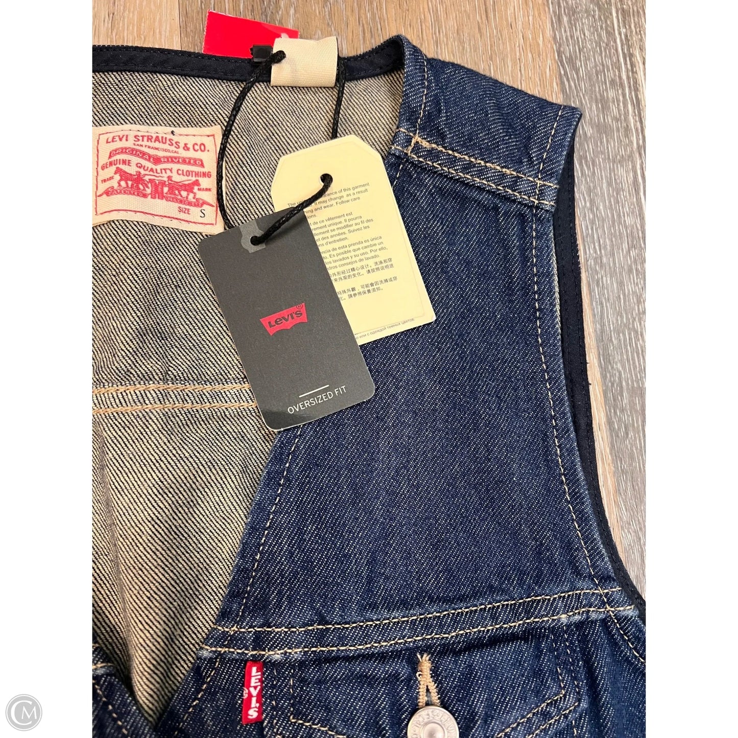 Vest Other By Levis In Blue Denim, Size: S