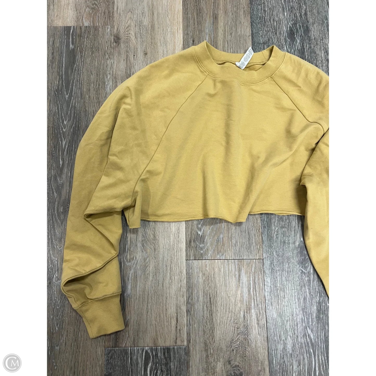 Athletic Sweatshirt Crewneck By Alo In Yellow, Size: Xs