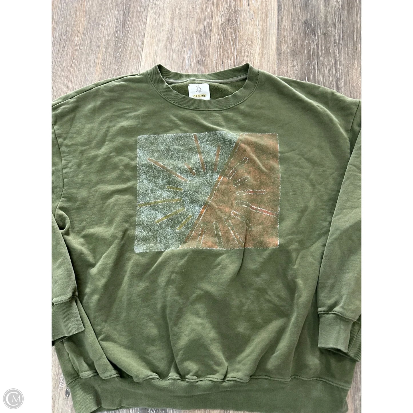 -Sweatshirt Crewneck By Aerie In Green, Size: L