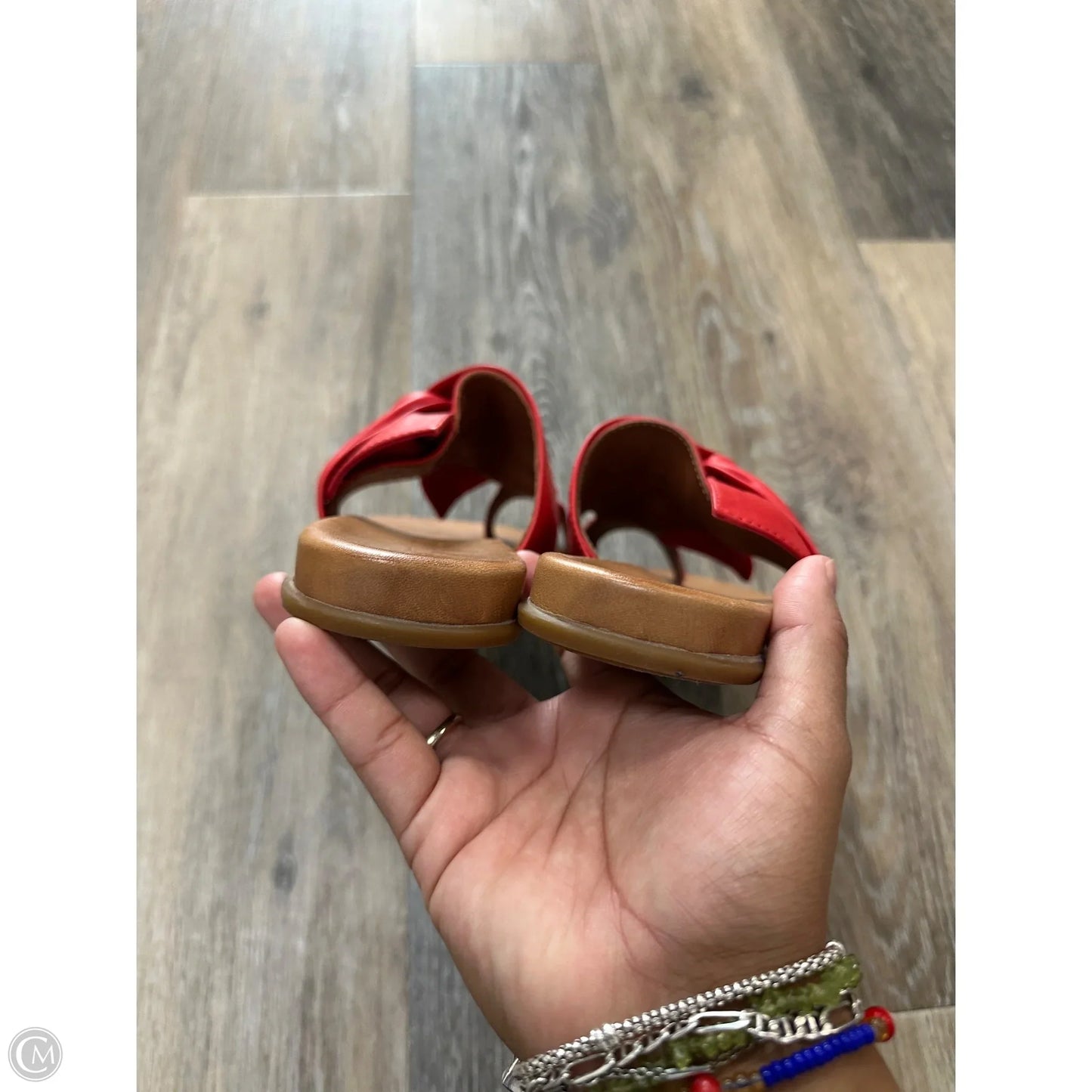 Sandals Flats By Unity in diversity In Red, Size: 7.5