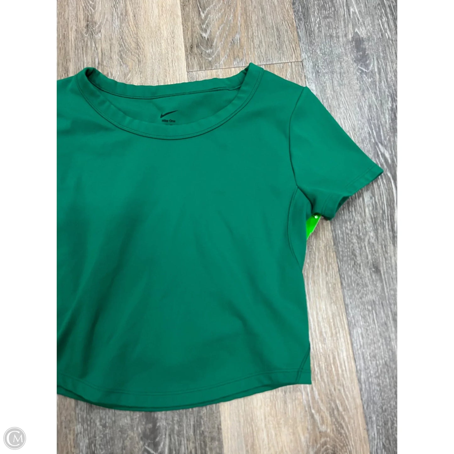 Athletic Top Short Sleeve By Nike Apparel In Green, Size: S