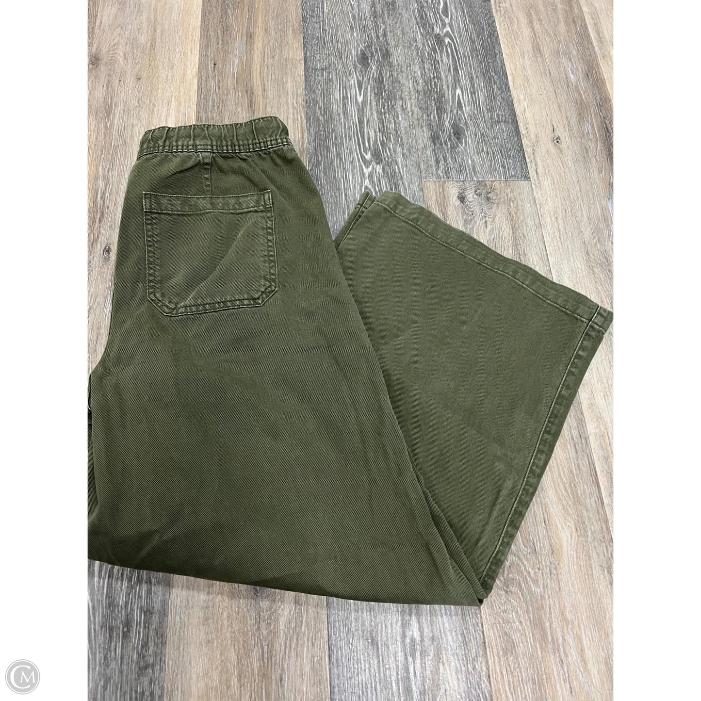 Jeans Wide Leg By Gap In Green Denim, Size: M