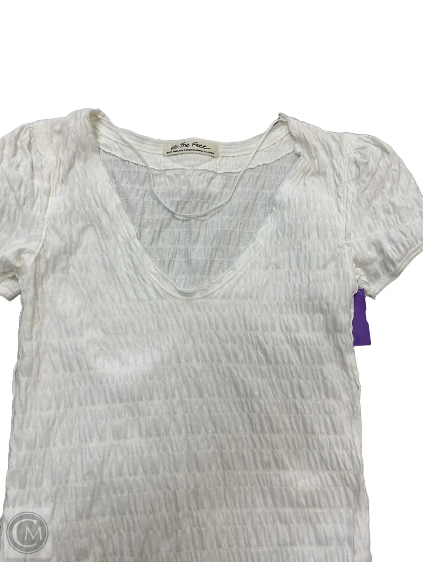 Top Short Sleeve By We The Free In Cream, Size: Xs
