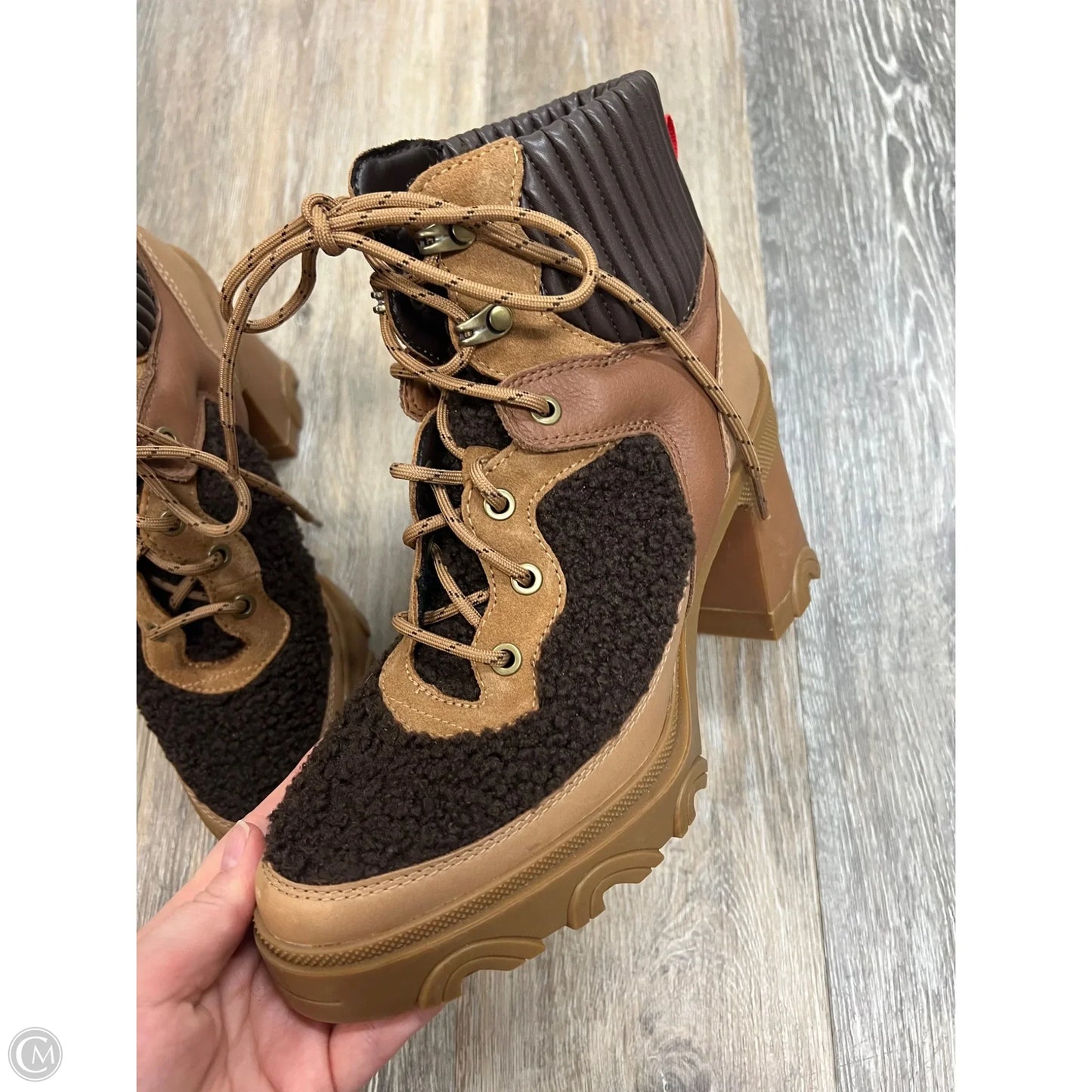 Boots Ankle Heels By Sorel In Brown, Size: 8.5