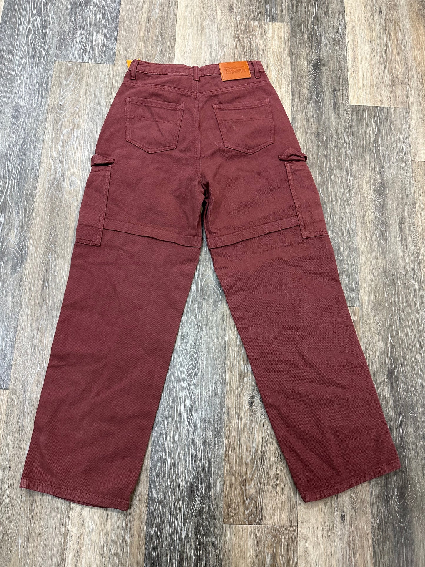 Jeans Straight By Princess Polly In Red Denim, Size: 4