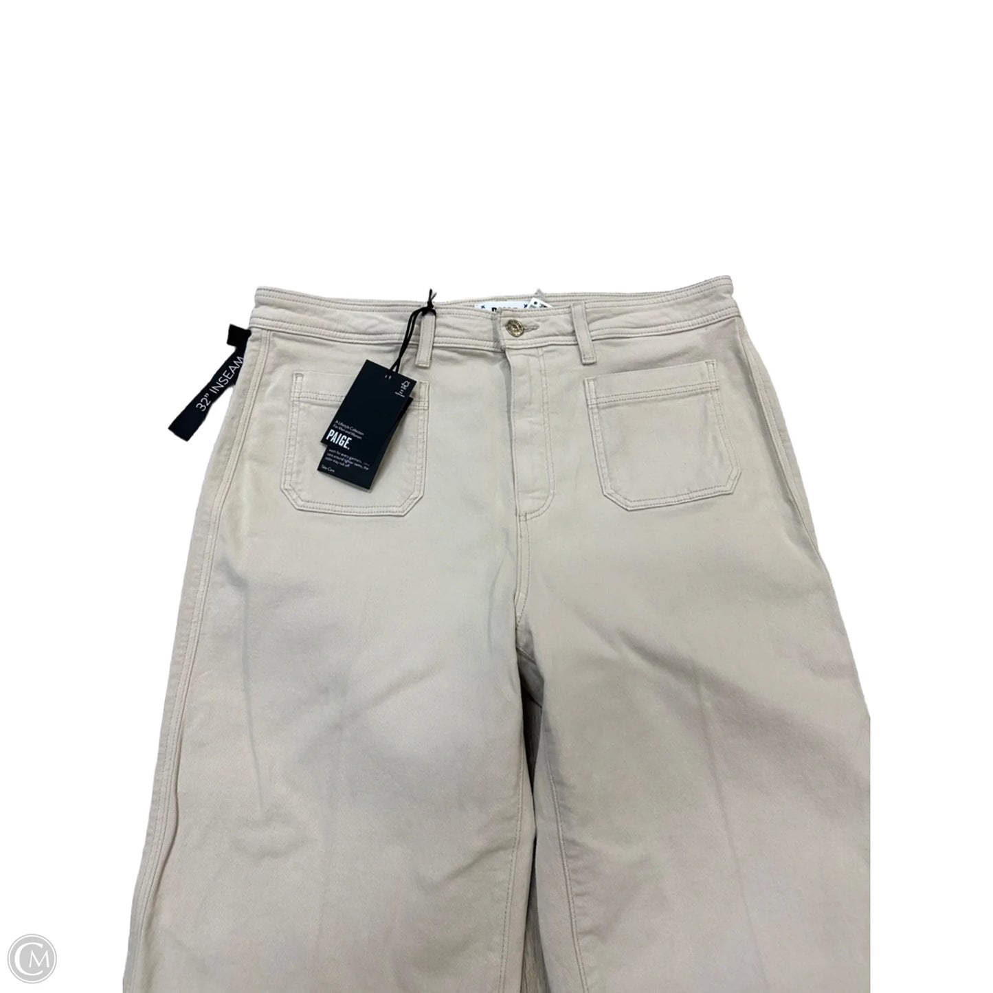 Jeans Wide Leg By Paige In Tan Denim, Size: 14