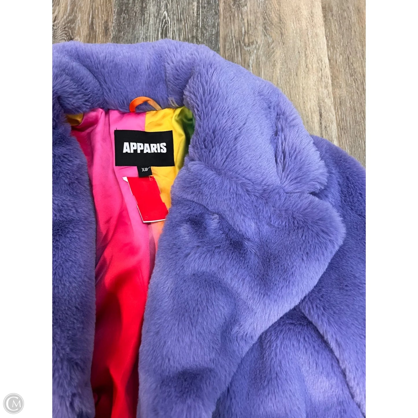 Jacket Faux Fur & Sherpa By APPARIS In Purple, Size: Xs