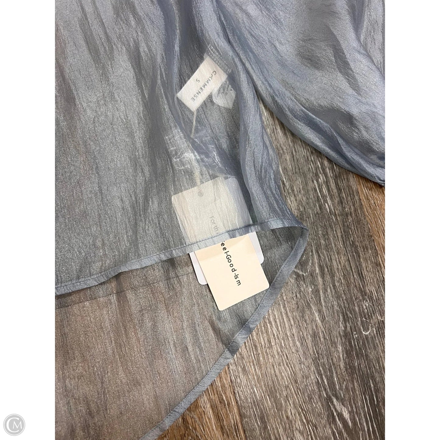 Blouse Long Sleeve By Commense In Blue, Size: S