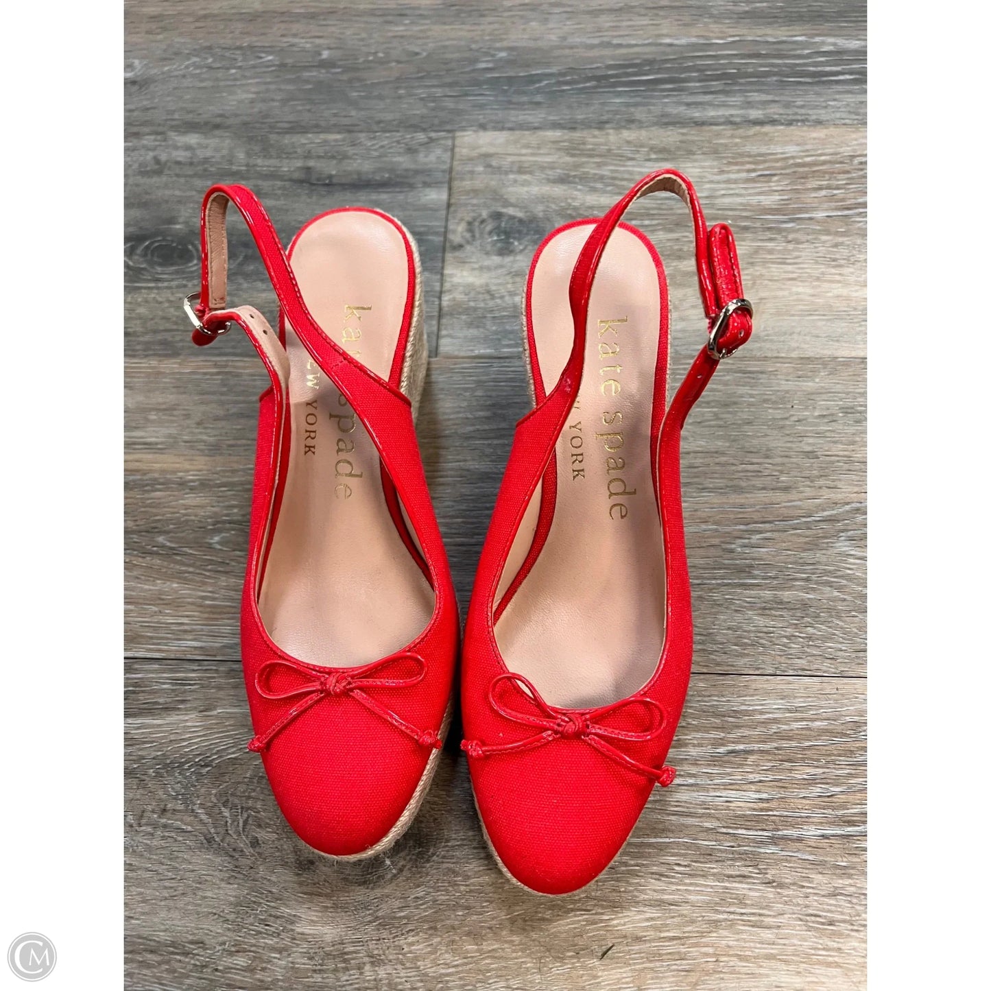 Sandals Designer By Kate Spade In Red, Size: 8