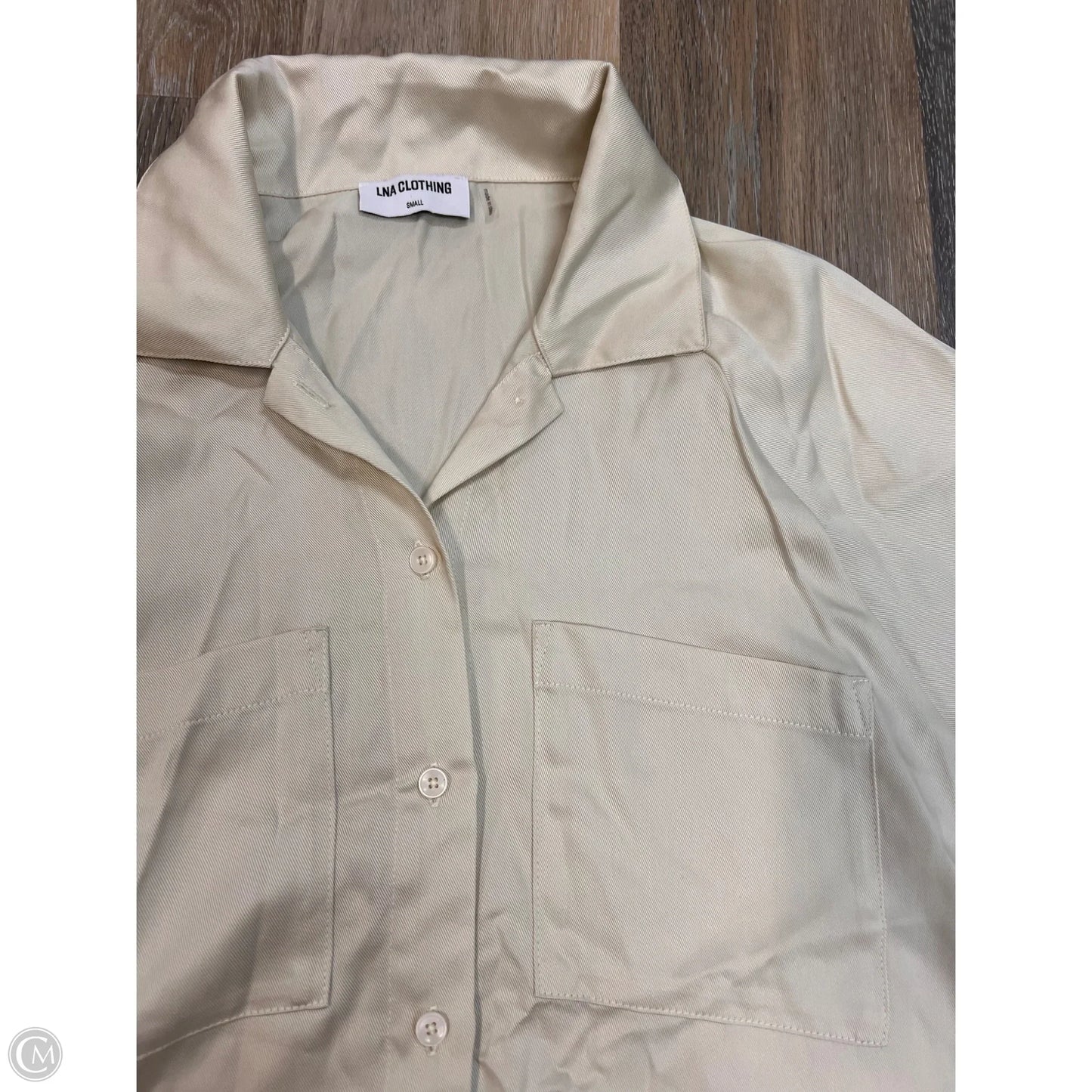 Blouse Short Sleeve By Lna In Cream, Size: S