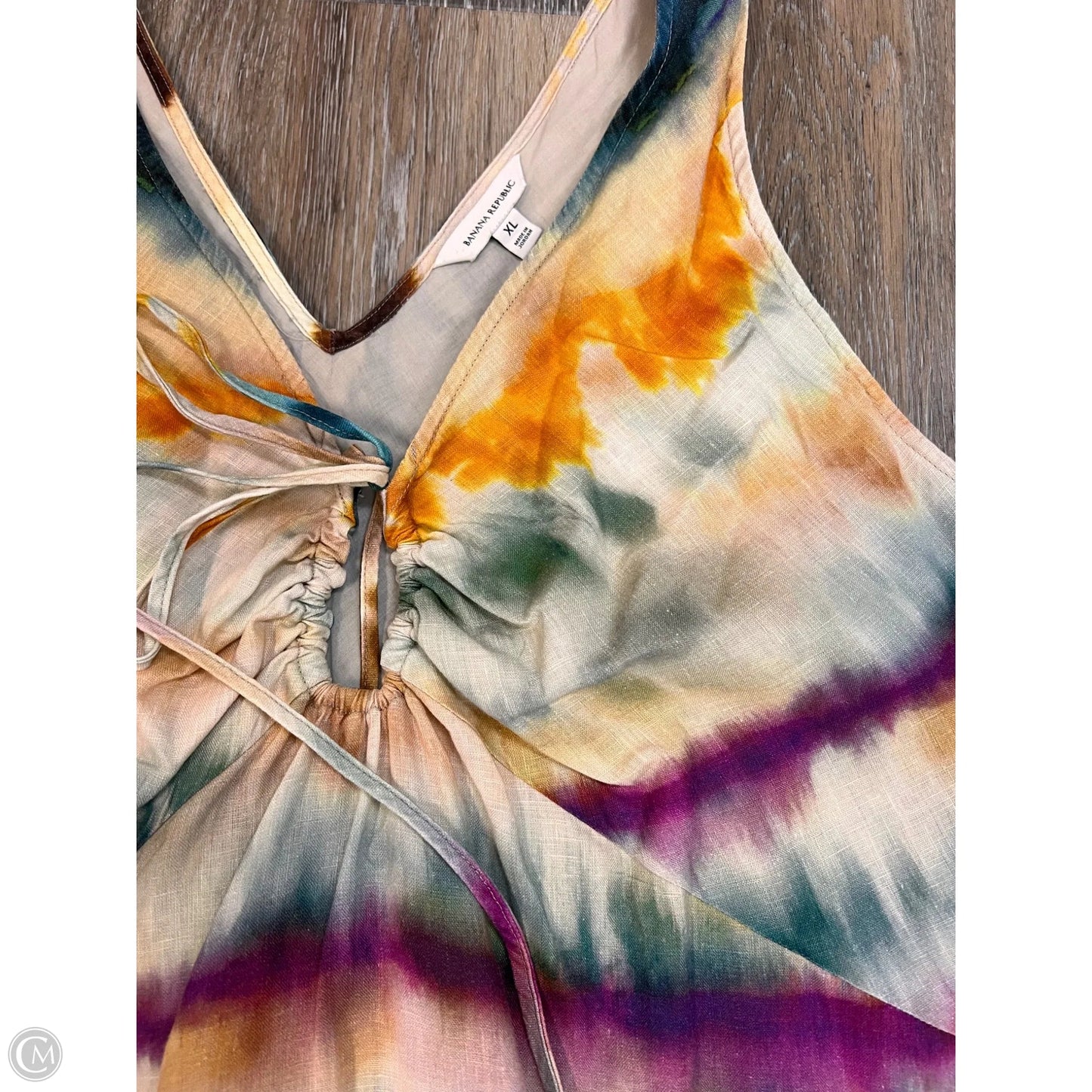 Dress Casual Maxi By Banana Republic In Tie Dye Print, Size: Xl