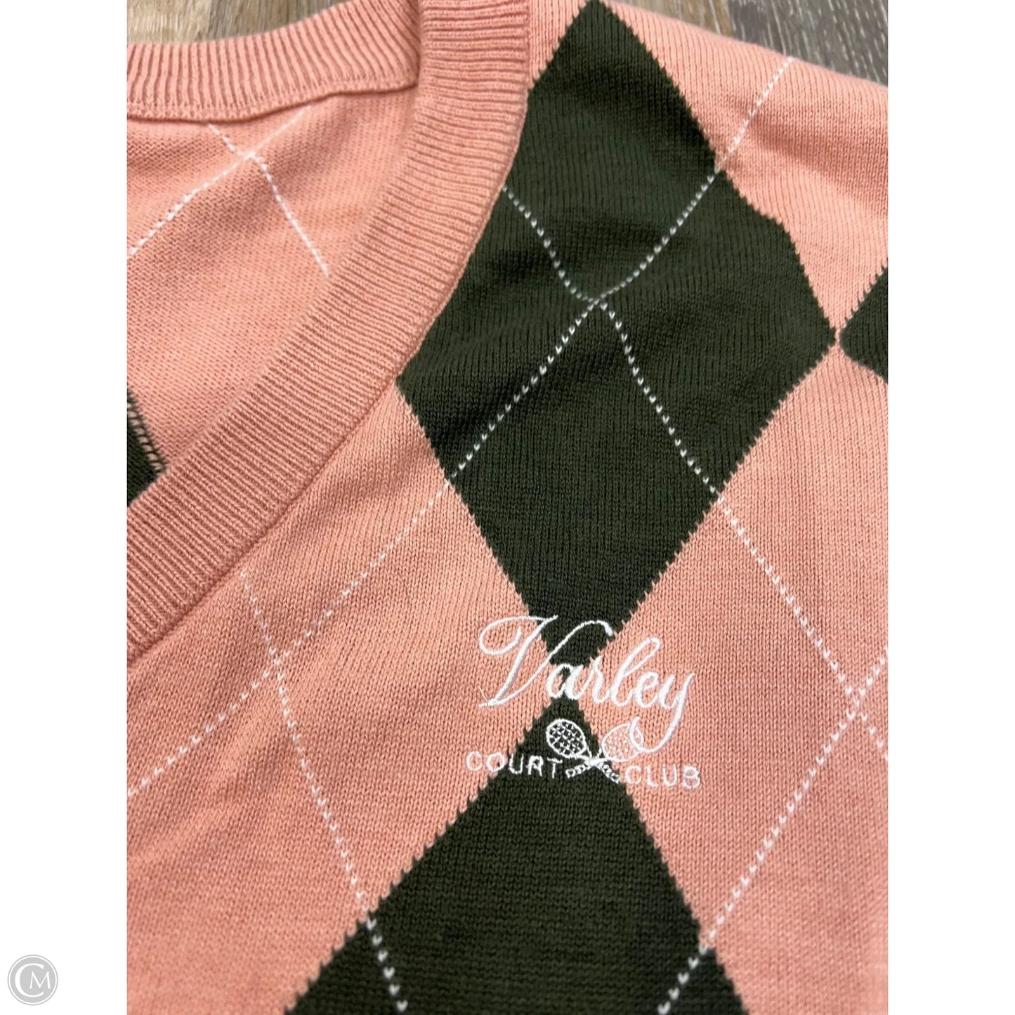 Vest Sweater By Varley In Plaid Pattern, Size: Xl