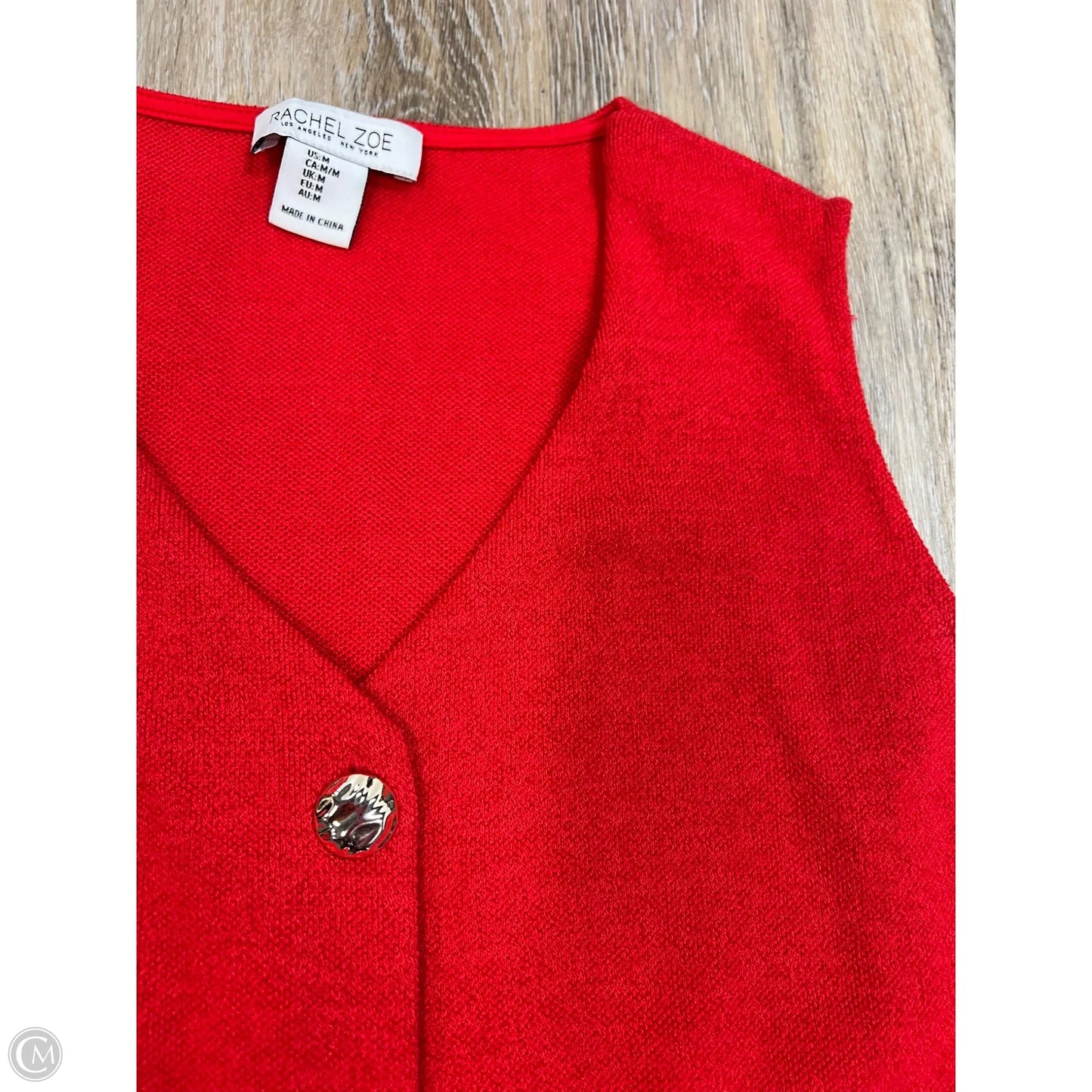 -Vest Other By Rachel Zoe In Red, Size: M