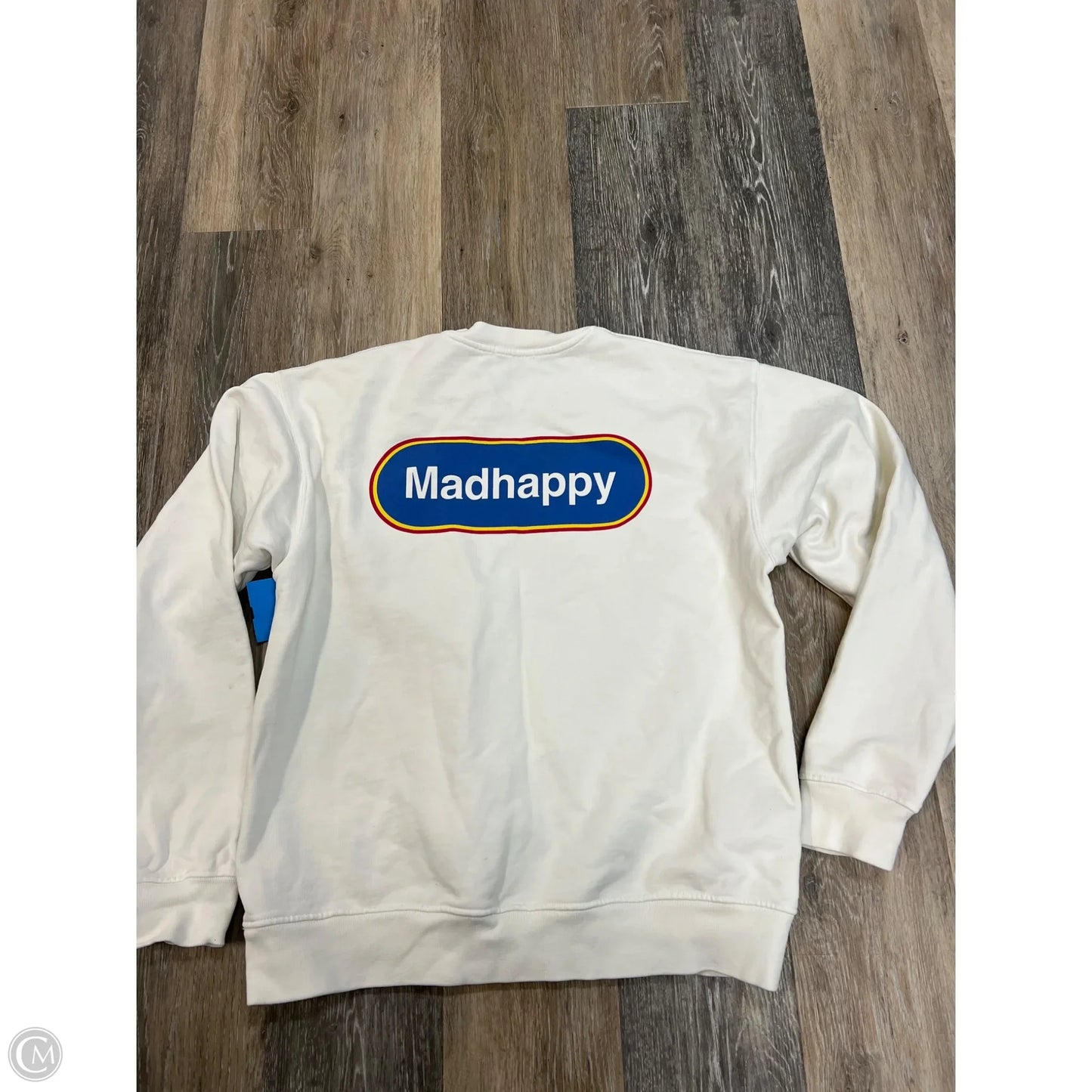 Sweatshirt Crewneck By MadHappy In White, Size: S
