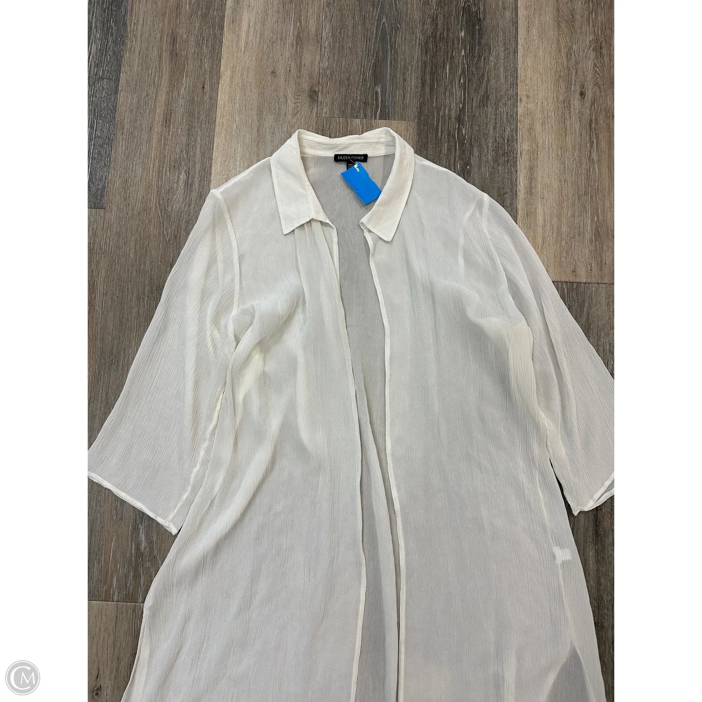 Tunic Long Sleeve By Eileen Fisher In White, Size: M