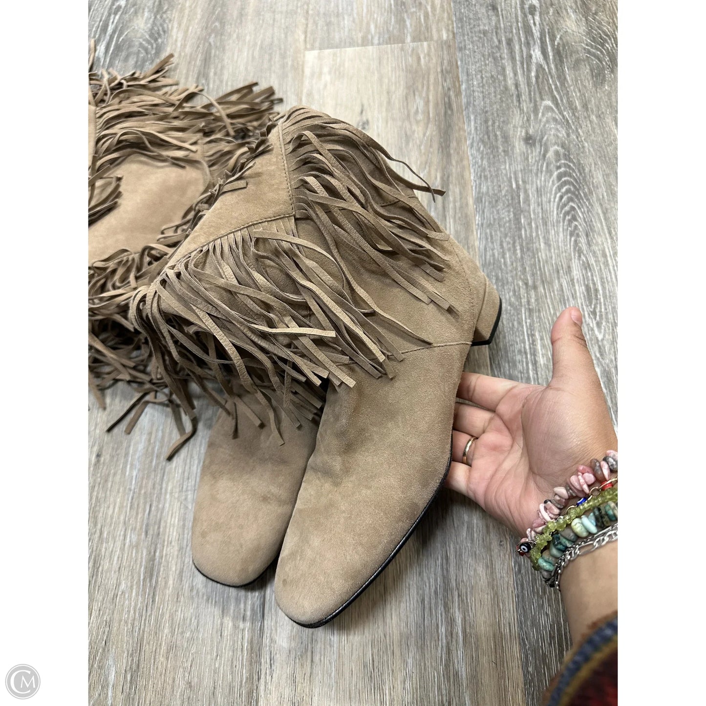 Boots Designer By Roger Vivier In Tan, Size: 5.5