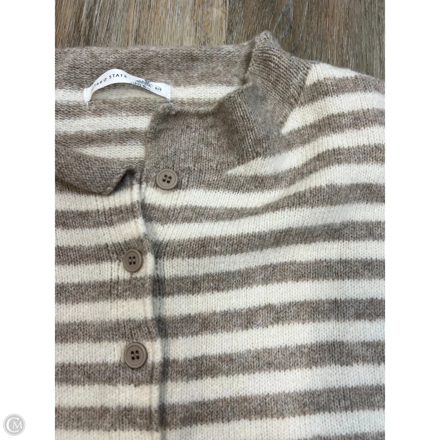 Sweater Cardigan By Altard State In Striped Pattern, Size: Xxs