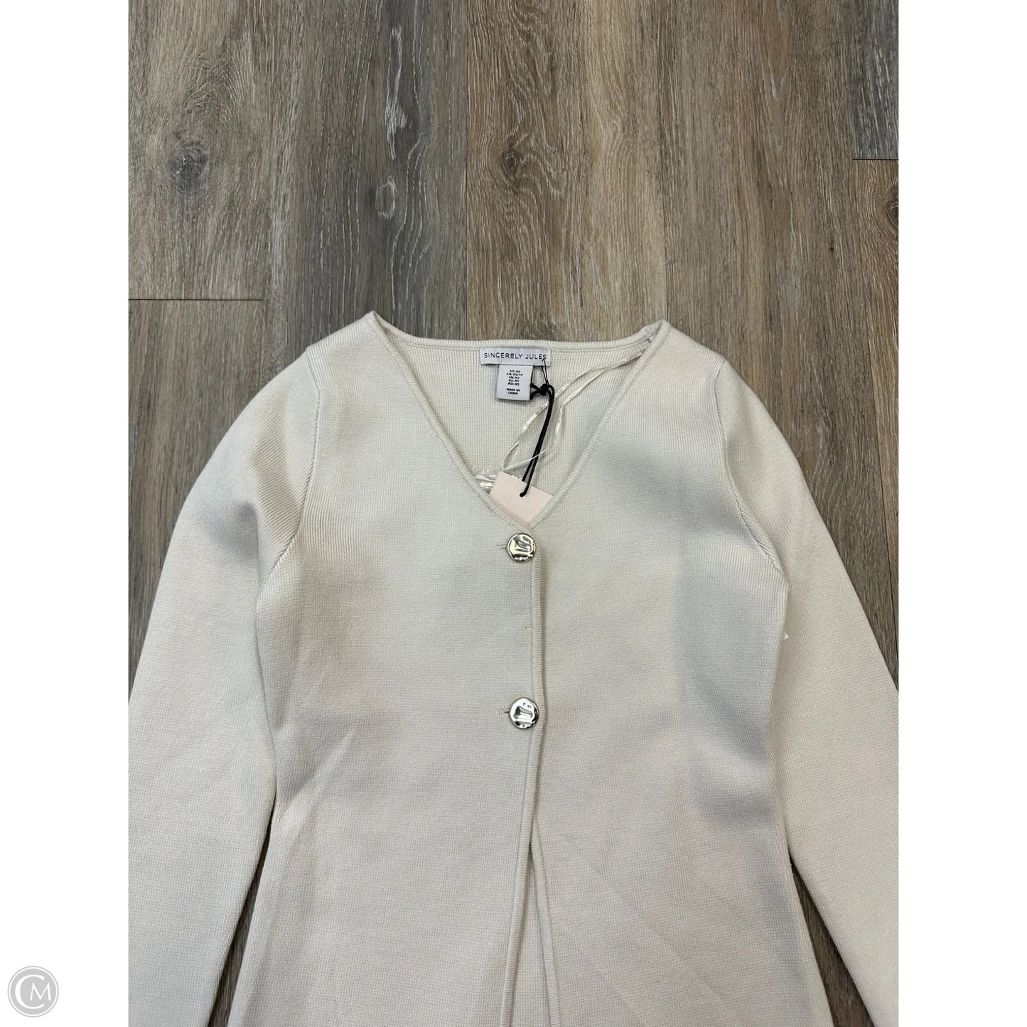 Sweater Cardigan By Sincerely Jules In Cream, Size: Xs