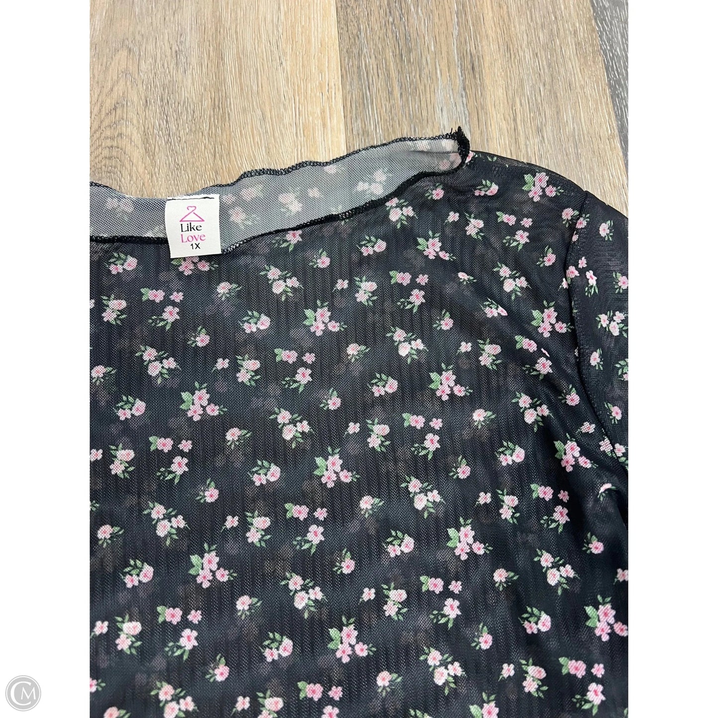 Top Long Sleeve By Like Love In Floral Print, Size: 1x