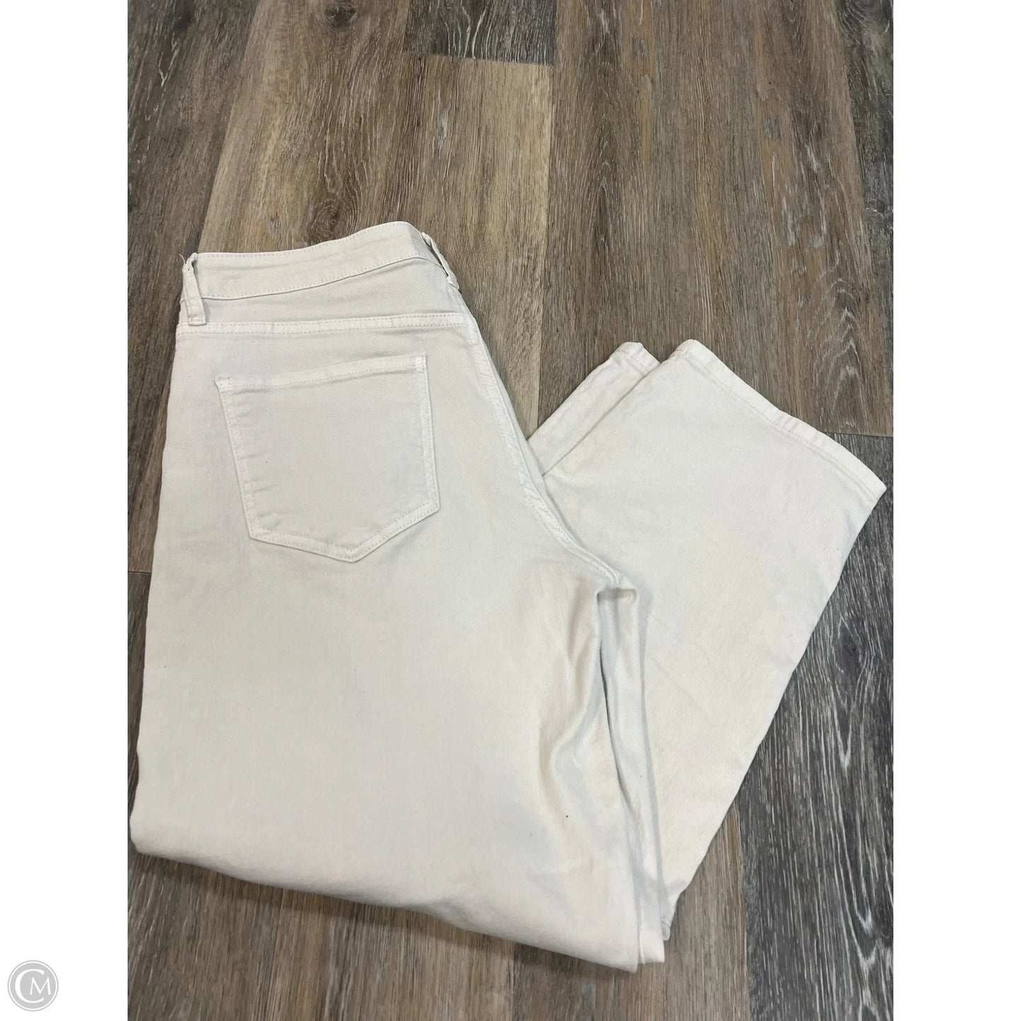 Jeans Wide Leg By Kut In Cream Denim, Size: 10
