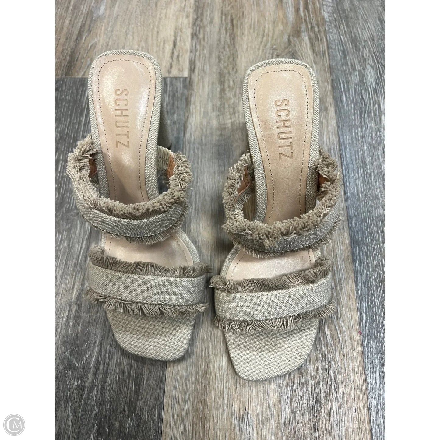 Sandals Heels Block By Schutz In Tan, Size: 7