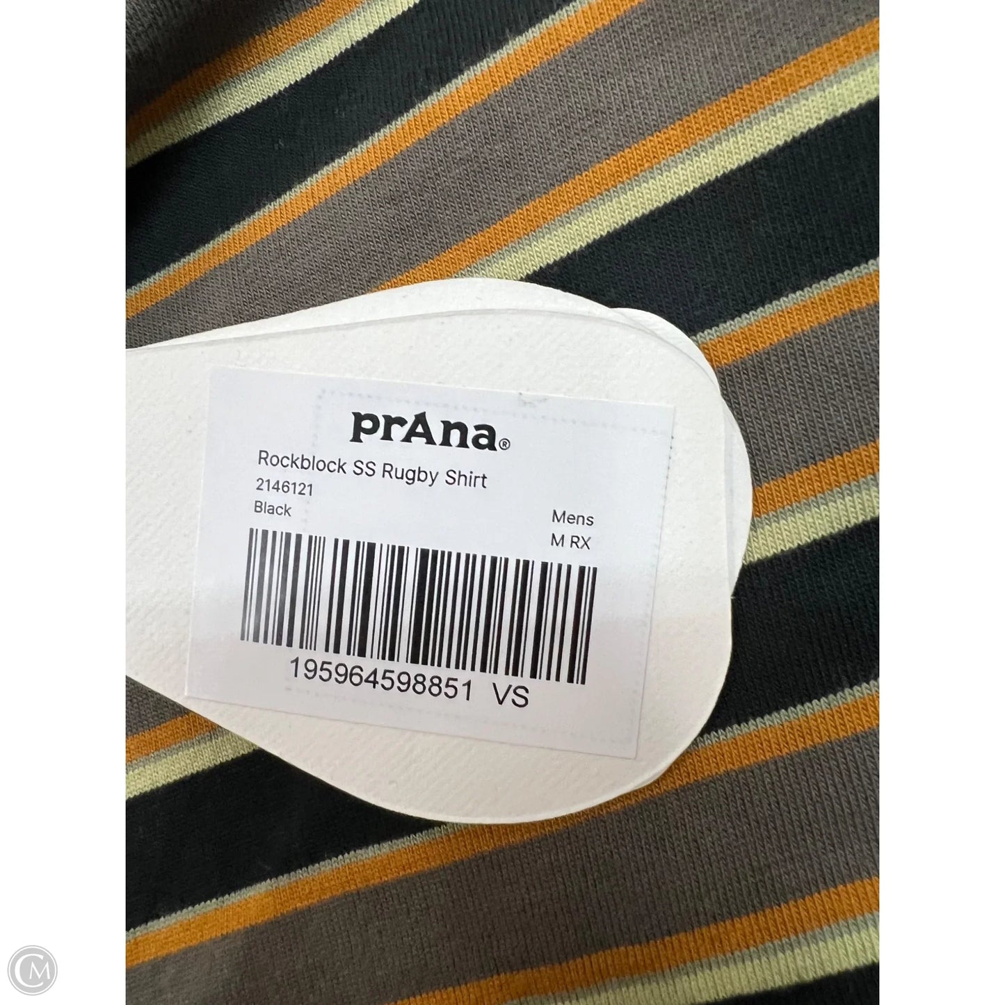 Top Short Sleeve By Prana In Striped Pattern, Size: M