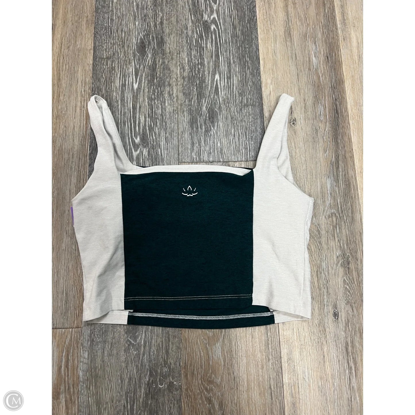 Athletic Tank Top By Beyond Yoga In Green & White, Size: L