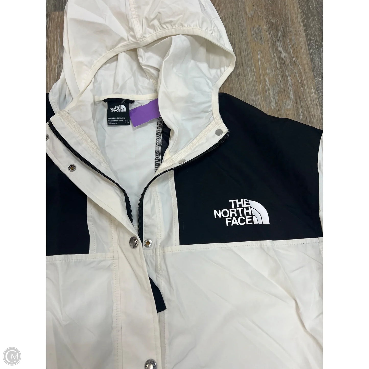 Athletic Jacket By The North Face In Black & Cream, Size: Xxl