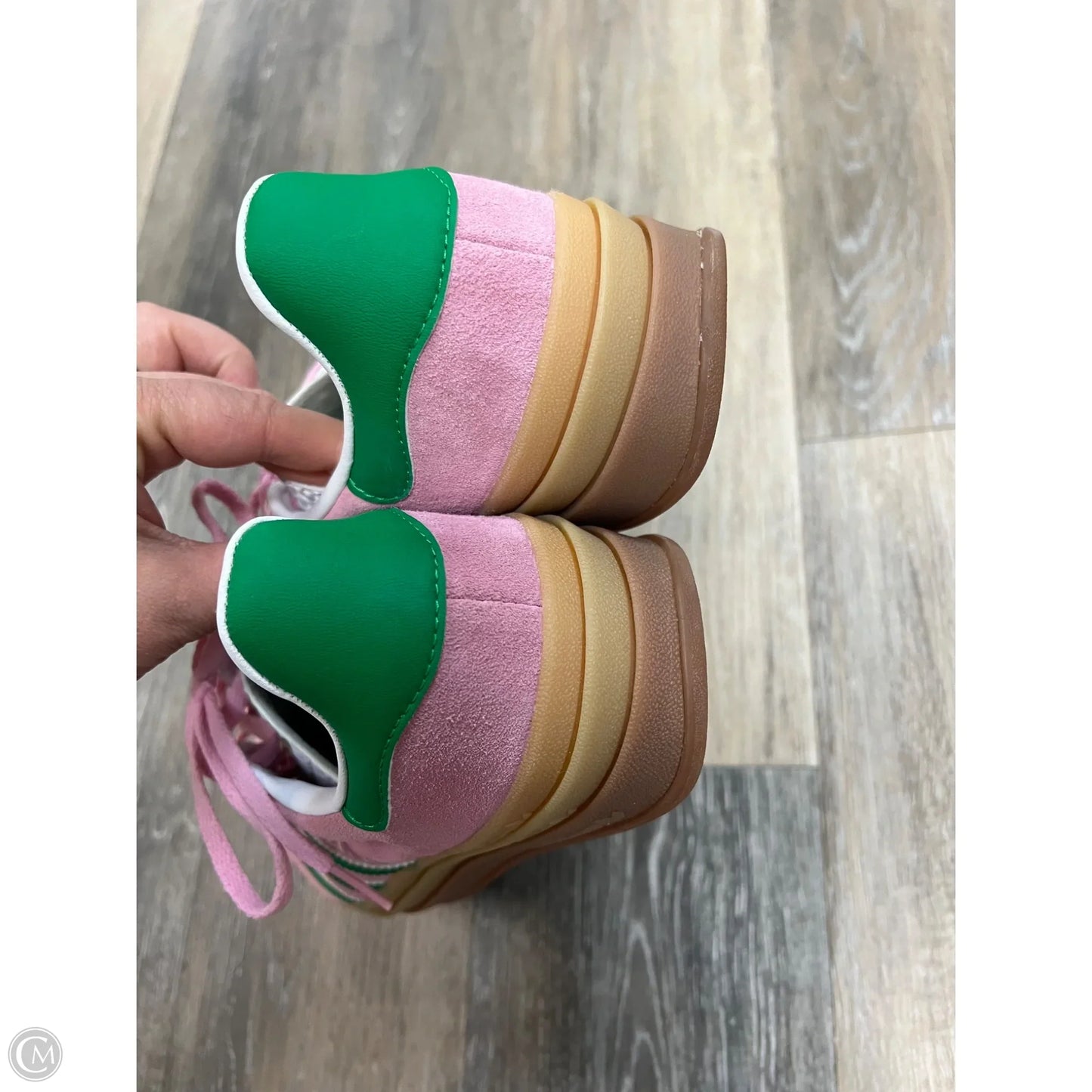 -Shoes Sneakers By Adidas In Green & Pink, Size: 9