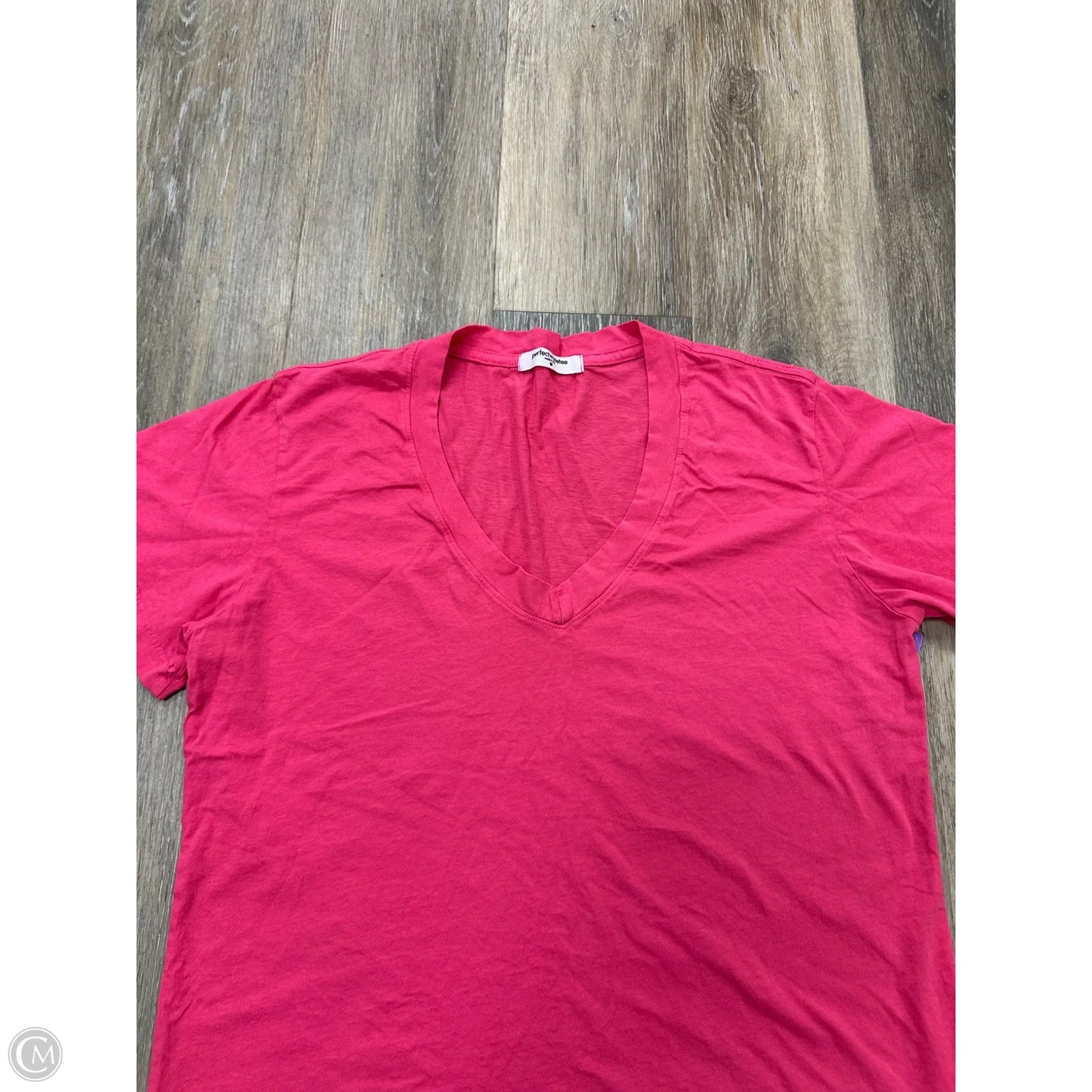 Top Short Sleeve By Perfect White Tee In Pink, Size: M