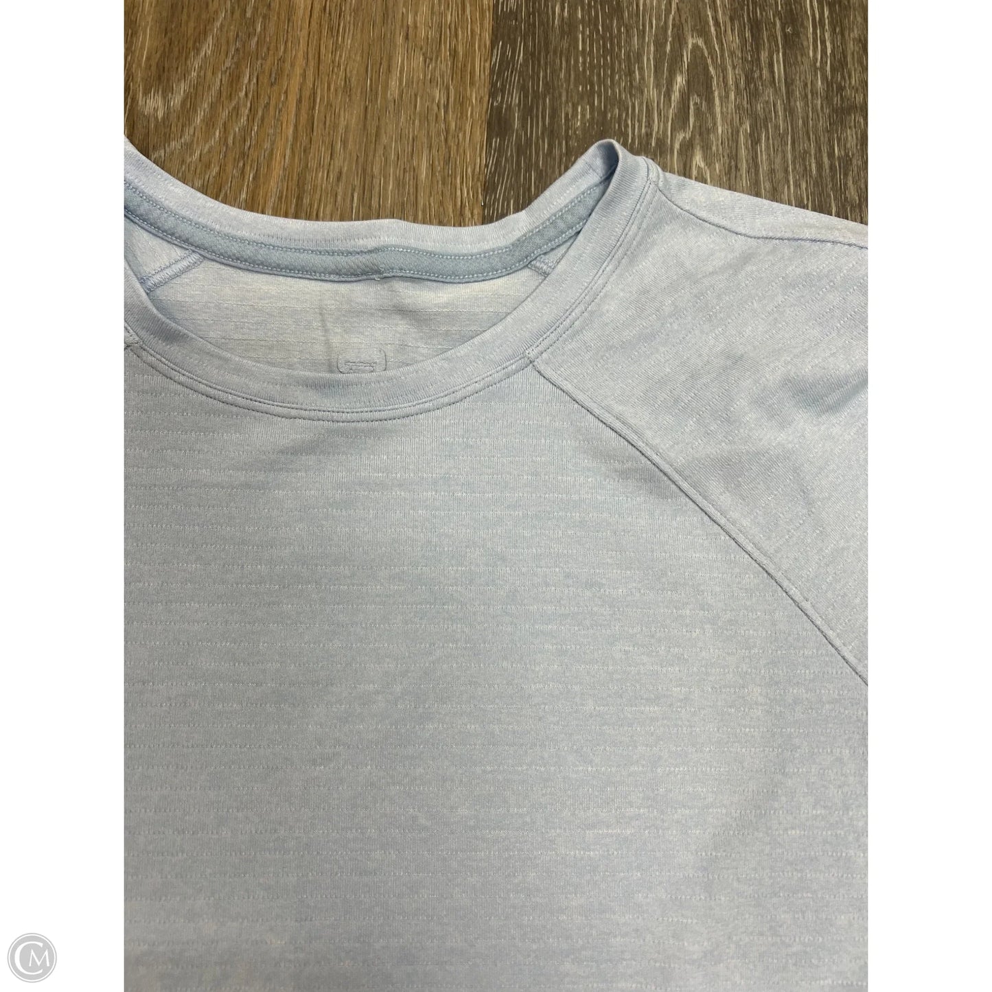 Athletic Top Short Sleeve By Lululemon In Blue, Size: L