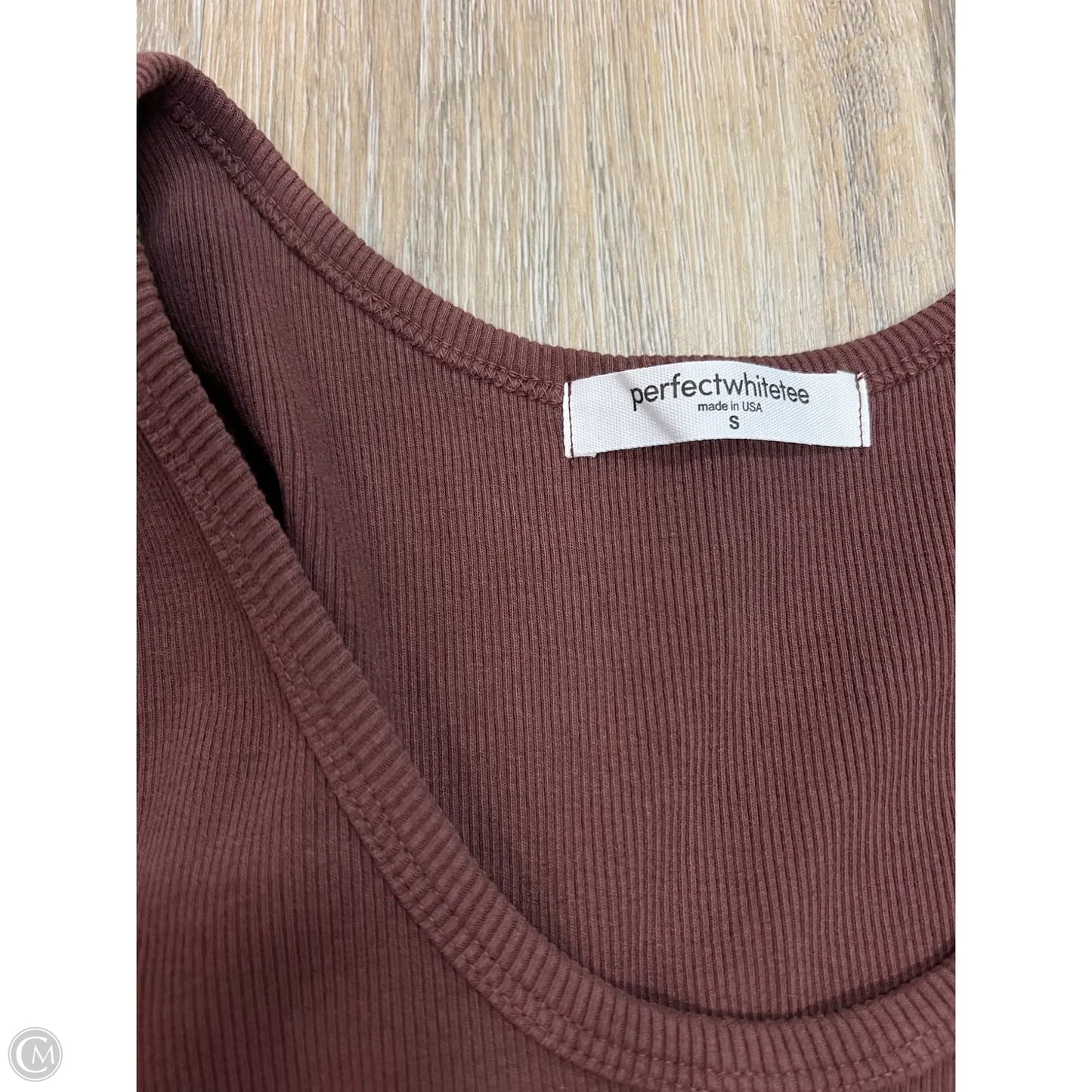 Tank Top By Perfect White Tee In Brown, Size: S
