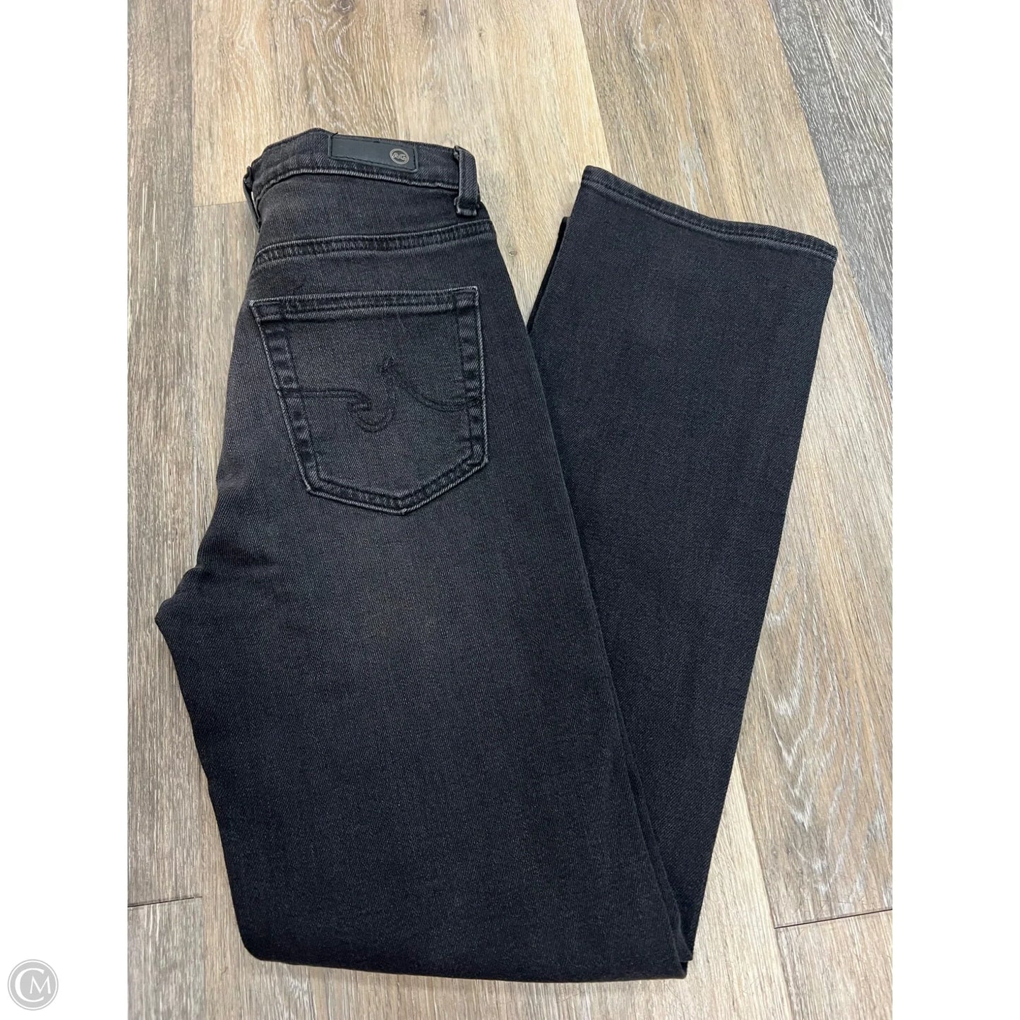 Jeans Straight By Adriano Goldschmied In Black Denim, Size: 0/24
