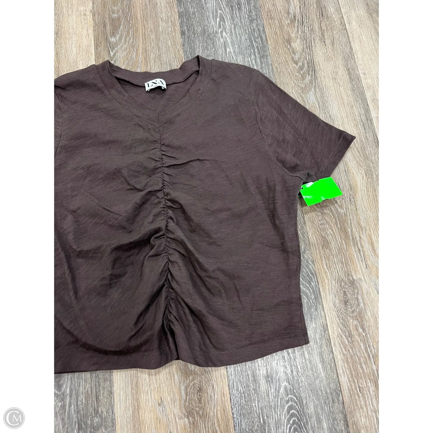 Top Short Sleeve By Lna In Brown, Size: S
