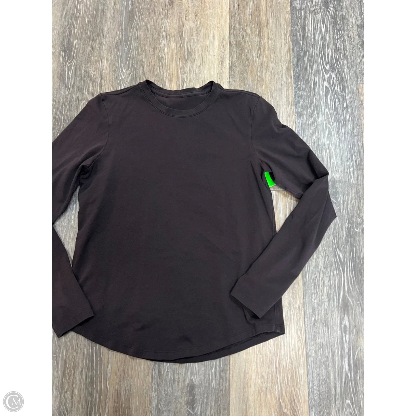 Athletic Top Long Sleeve Crewneck By Lululemon In Brown, Size: M