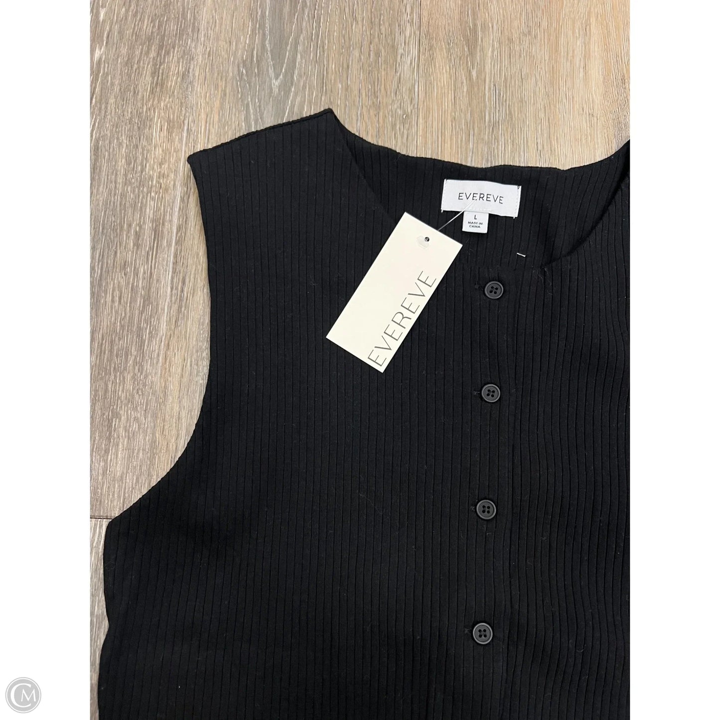 Top Sleeveless By Evereve In Black, Size: L