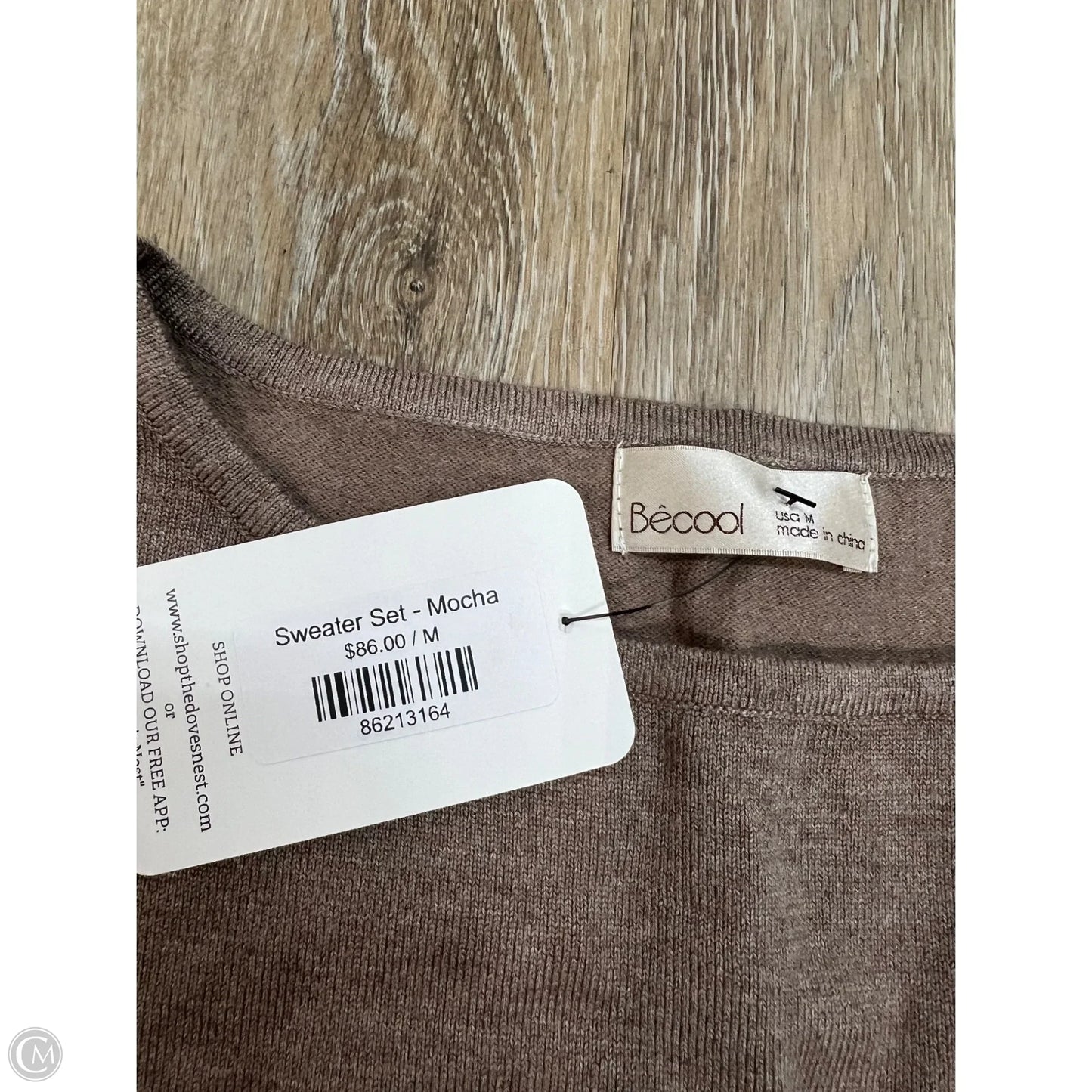 Sweater By Be Cool In Taupe, Size: M