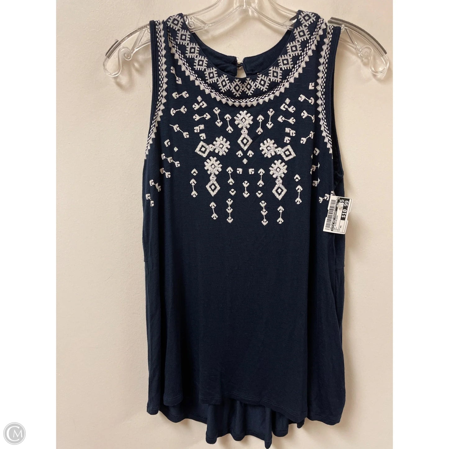 Top Sleeveless By Style And Company In Navy, Size: Xs
