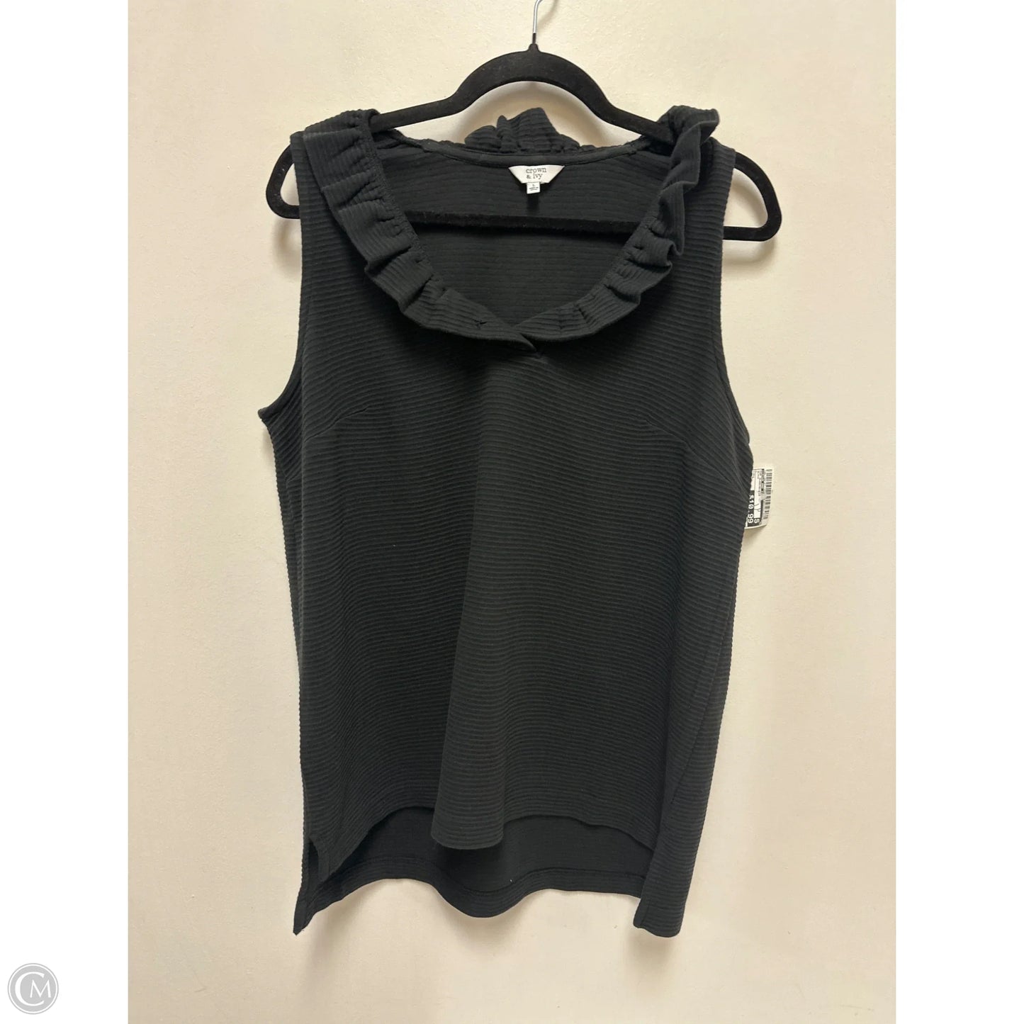 Top Sleeveless By Crown And Ivy In Black, Size: L