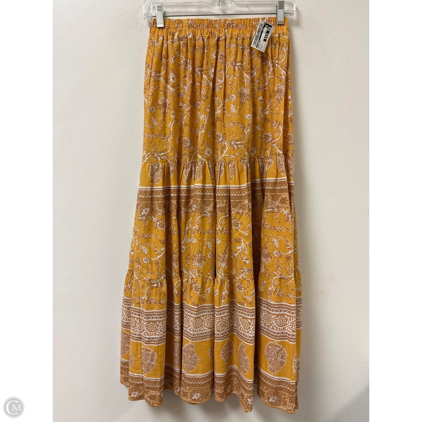 Skirt Maxi By T Tahari In Yellow, Size: 8