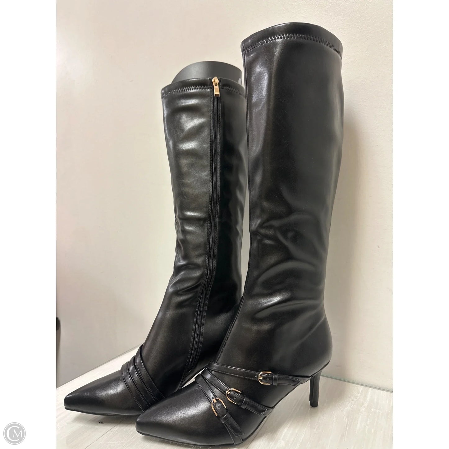 Boots Knee Heels By Cmb In Black