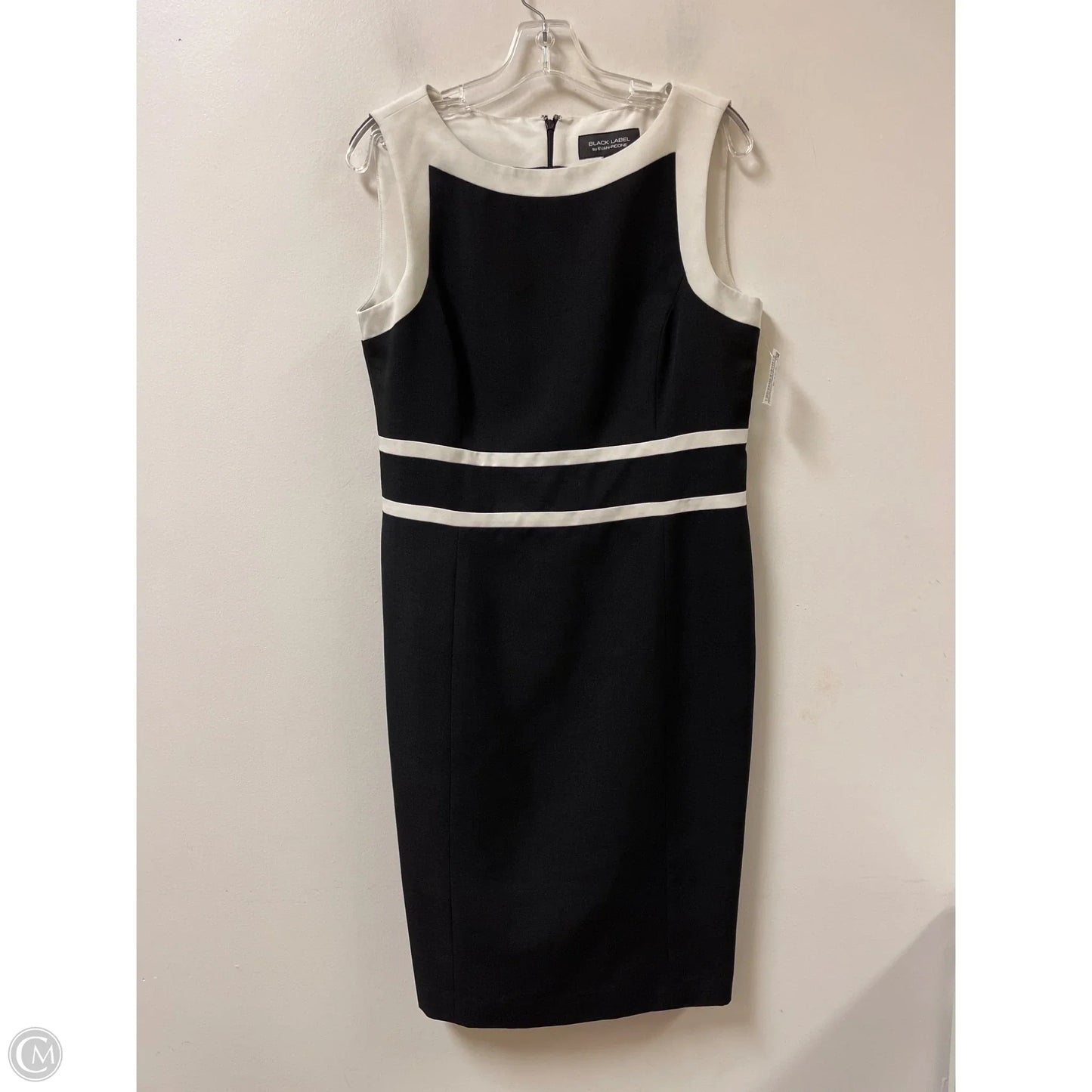 Dress Casual Midi By Evan-picone In Black & White, Size: M