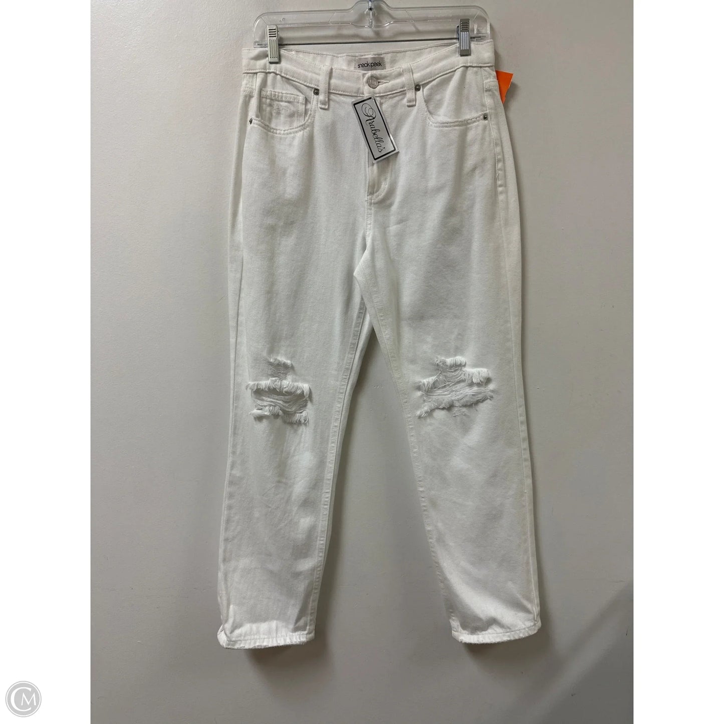 Jeans Boyfriend By Sneak Peek In White, Size: 4