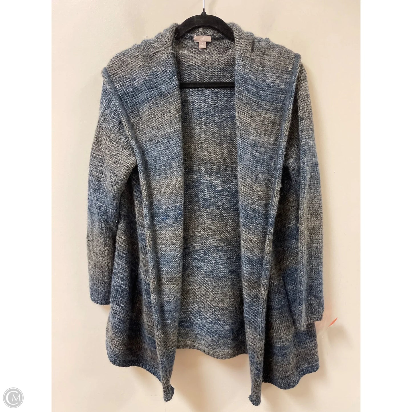Sweater Cardigan By J. Jill In Blue & Grey, Size: M