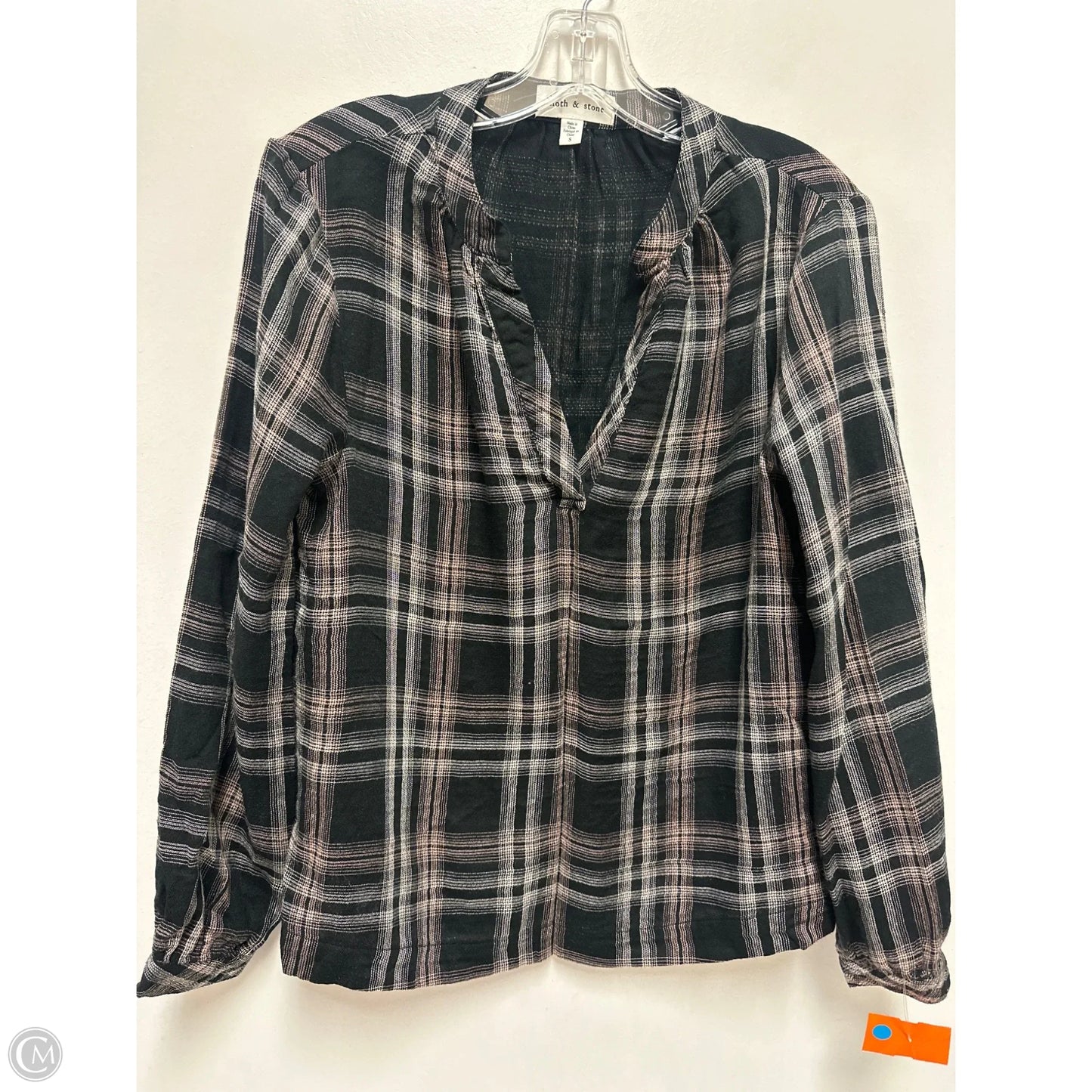 Top Long Sleeve By Cloth & Stone In Brown, Size: S