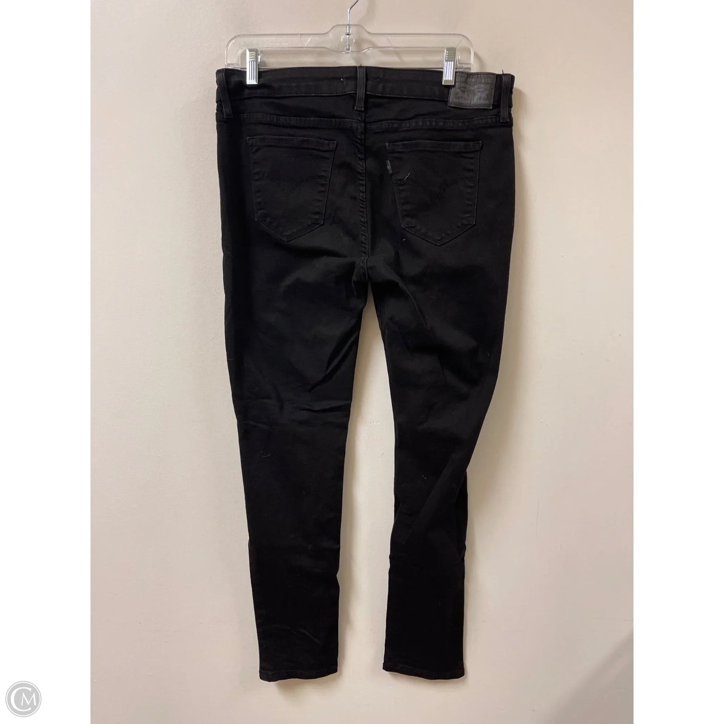 Jeans Skinny By Levis In Black, Size: 12