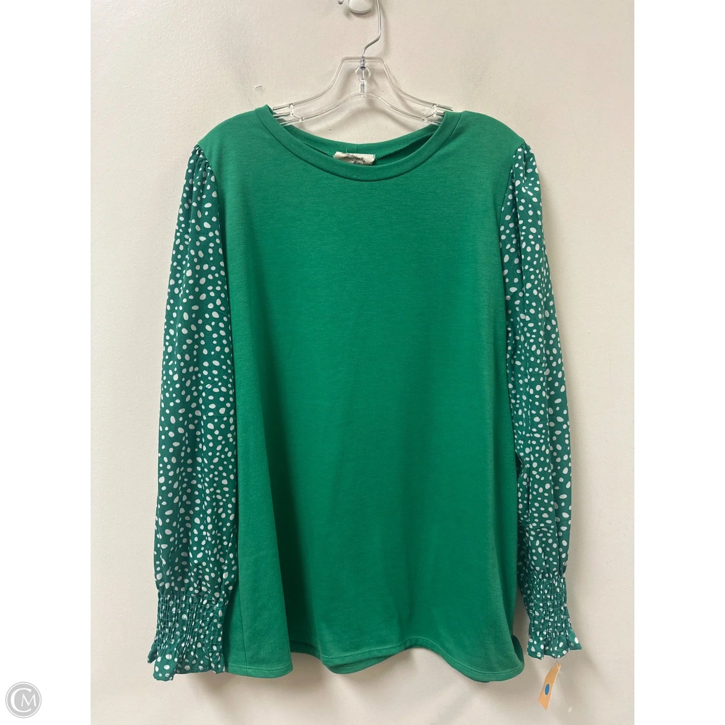 Top Long Sleeve By Betseys Boutique Shop In Green, Size: Xl