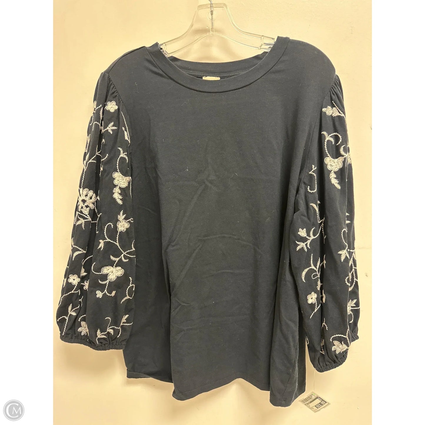 Top Short Sleeve By Anne Klein In Black, Size: Xl